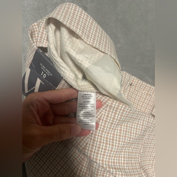 Worthington Slim Ankle Pants Women’s 10 High Rise Plaid NWT - Picture 5 of 10